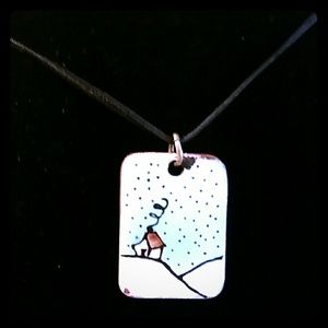 cloissonet pendant necklace hand made